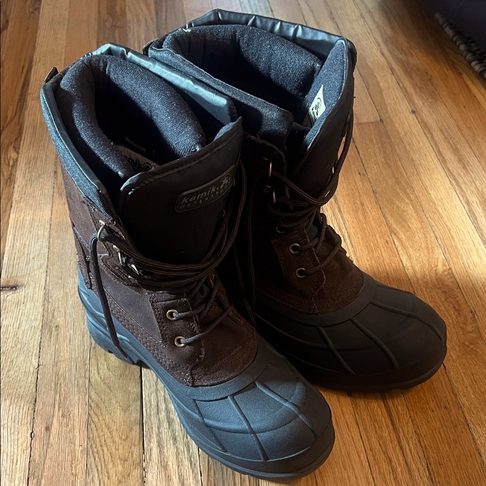 Kamik Men's Black and Brown Snow Boots